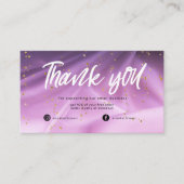 Satin rose violet Parties scintillant Carte de rem (Devant)