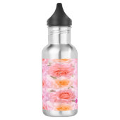 Satin Roses Personalized Water Bottle Waterfles (Links)