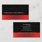 Satin rouge • Carte de visite élégant (Devant / Derrière)