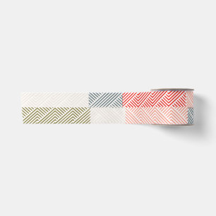 Satin Ruban à motif en ligne pastel