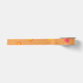Satin Ruban Grosgrain Orange en Spirales à Points (Devant)