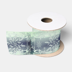 Satin Ruban vert en bon état de flocon de neige