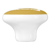 Satin Sheen Gold Monogramed Keramische Knop (Zijkant)