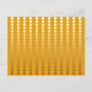 Satin stippen - goud en mosterd briefkaart