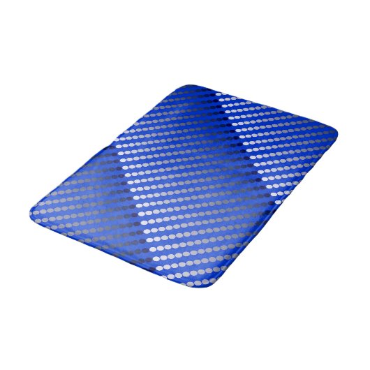 Satin-stippen - kobalt blauw en wieg badmat (Gekanteld)