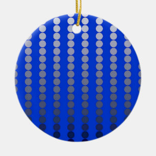 Satin-stippen - kobalt blauw en wieg keramisch ornament