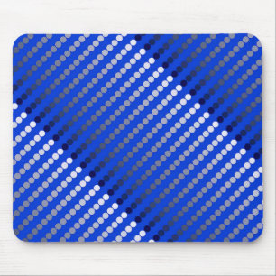 Satin-stippen - kobalt blauw en wieg muismat