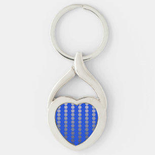 Satin-stippen - kobalt blauw en wieg sleutelhanger