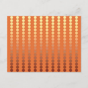 Satin stippen - roest en goud briefkaart