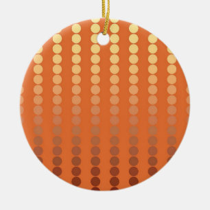 Satin-stippen - roest en goud keramisch ornament