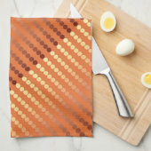 Satin-stippen - roest en goud theedoek (Quarter Fold)