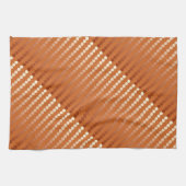 Satin-stippen - roest en koper theedoek (Horizontaal)