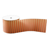 Satin Stippen, Rust Brown en Gold Grosgrain Lint (Spoel)