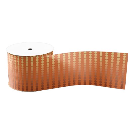 Satin Stippen, Rust Brown en Gold Grosgrain Lint (Spoel)