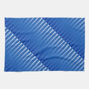 Satin stippen - staalblauwe tinten theedoek