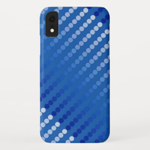 Satin-stippen - staalschoppen blauw iPhone XR hoesje