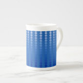 Satin-stippen - staalschoppen blauw porselein kop (Voorkant rechts)