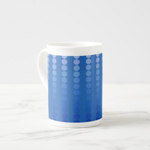 Satin-stippen - staalschoppen blauw porselein kop