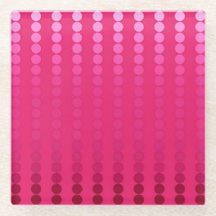 Satin stippen - tinten van fuchsia roze glazen onderzetter