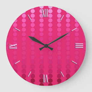 Satin stippen - tinten van fuchsia roze grote klok