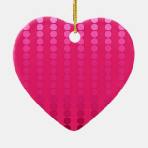 Satin stippen - tinten van fuchsia roze keramisch ornament
