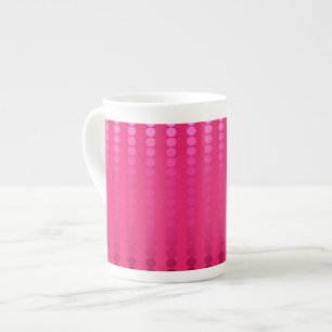 Satin stippen - tinten van fuchsia roze porselein kop