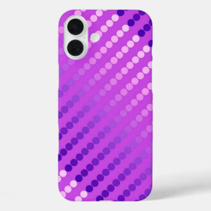 Satin-stippen - violet en orchidee iPhone 16 plus hoesje