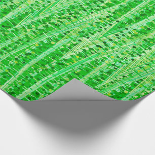 Satin Stripes en Stippen Abstract, kalkgroen Cadeaupapier