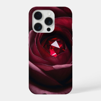 Satinheart Rouge – Rose Gem Phone Case iPhone 15 Pro Hoesje