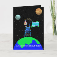 Satire Alien Birthday Kaart door Jo Afbeeldingen