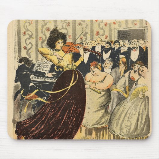 Satire of a salon musical-avond muismat (Voorkant)