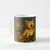 Satirique Bohème Catsody Rocking Cats Coffee Mug (Devant gauche)