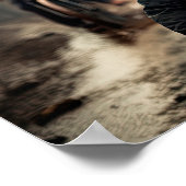 Satirisch uitzicht van Abraham Lincoln op een fiet Poster (Hoek)