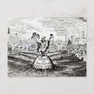 Satirische Cartoon over het Bedrijf van het Water Briefkaart