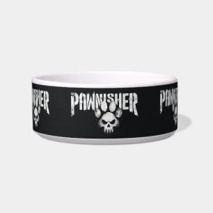 Satirische De Pawnisher Vigilante Terriër Parodie Voerbakje