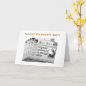 Satirische organist Vaderdag kaart (Gele Bloem)