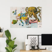  Satirische Russische Dominenkaart Poster (Thuiskantoor)