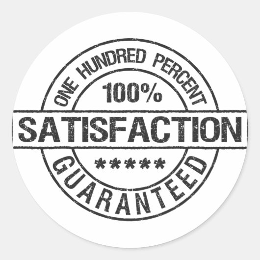 SATISFACTION autocollants GARANTIS (Devant)