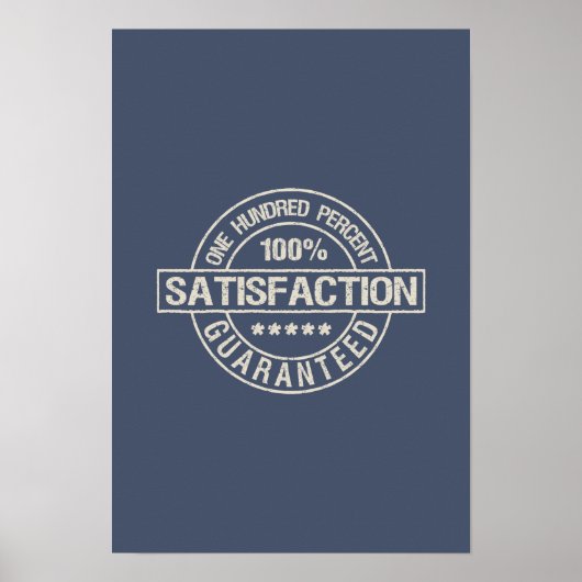 SATISFACTION GARANTIE poster personnalisé (Devant)