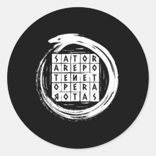 Sator Rotas Square Ouroboros Uroboros Ronde Sticker