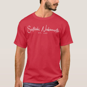 Satoshi Nakamoto Ontwerper Bitcoin Est2009 Blockch T-shirt