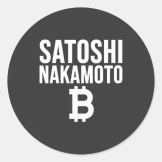Satoshi Nakamoto White Editie Ronde Sticker