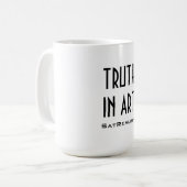 SatRealism TRUTH IN ART mok (Voorkant links)