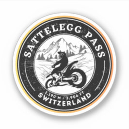Sattelegg pass Zwitserse-alpen motortour Sticker