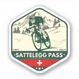 Sattelegg pass Zwitserse-alpen motortour Sticker