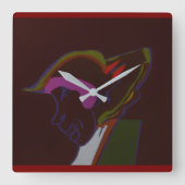 Saturday vierkante klok (Voorkant)