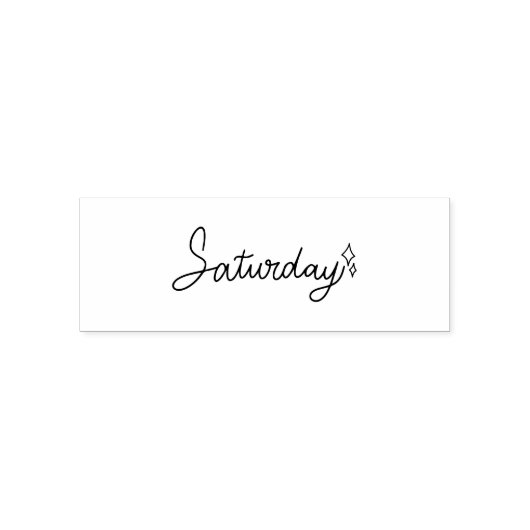 Saturday Weekday Journal Design Zelfinktende Stempel (Design)