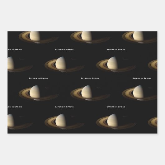 Saturn at Spring Equinox, Cassini-Huygens Inpakpapier Vel (Voorkant 2)