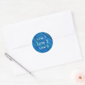 Saturn Blue Ronde Sticker (Envelop)