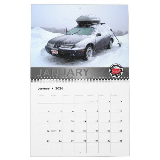 Saturn Car Club Aangepaste afgedrukte agenda Kalender (Jan 2026)